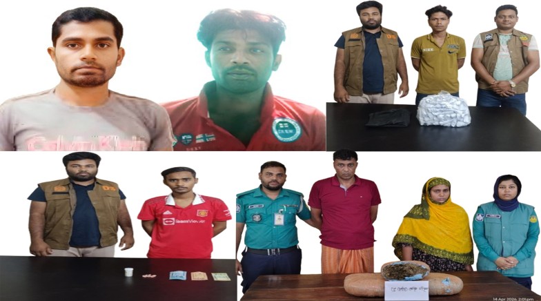 রাজশাহীতে আরএমপি’র মাদকবিরোধী অভিযানে নারীসহ ৬ মাদক ব্যবসায়ী গ্রেপ্তার