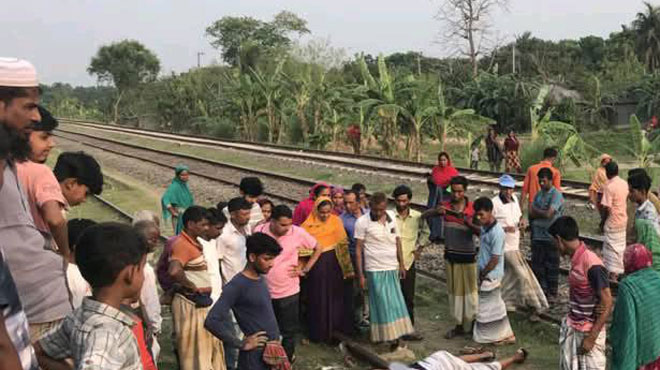 রাজশাহীতে ট্রেনে কাটা পড়ে নারীসহ দুজনের মৃত্যু