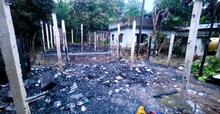 পুঠিয়ায় অগ্নিকাণ্ডে ৩টি বাড়ি ও ৭টি ছাগল পুড়ে ছাই