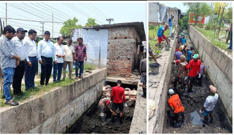 রাসিকে দুই ওয়ার্ডে ২০ বছর পর ড্রেন পরিষ্কার কার্যক্রম