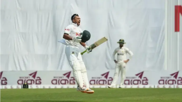 শান্তর সেঞ্চুরিতে প্রথম দিন শেষে শক্ত অবস্থানে বাংলাদেশ 