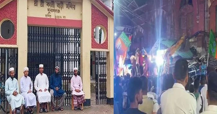 হিন্দুত্ববাদী জঙ্গিদের মধ্যযুগীয় বর্বরতায় স্তম্ভিত বিশ্ব এপারে রাত জেগে মন্দির পাহারা, ওপারে চলছে বুলডোজারে মুসলিম উচ্ছেদ