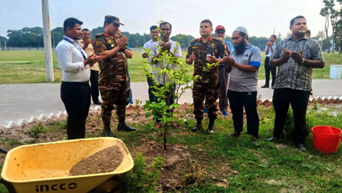 নগরীতে বিলুপ্ত প্রজাতির হৈমন্তী গাছ রোপণ