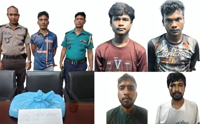 নগরীতে মাদকবিরোধী অভিযানে আটক ৫