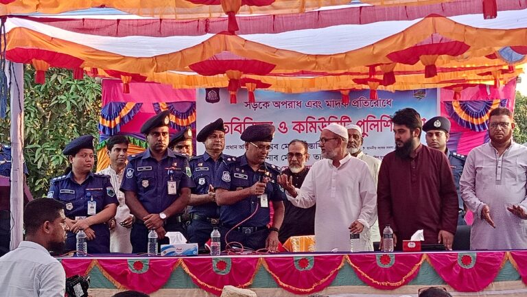 পোরশায় মাদক পুলিশ বক্সের উদ্বোধন