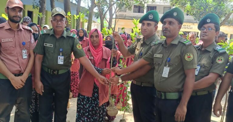 তানোরে আনসার কমান্ডারের উদ্যোগে গাছের চারা বিতরণ