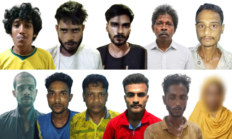 নগরীতে পুলিশের মাদকবিরোধী অভিযানে নারীসহ ১১ মাদক কারবারি গ্রেপ্তার