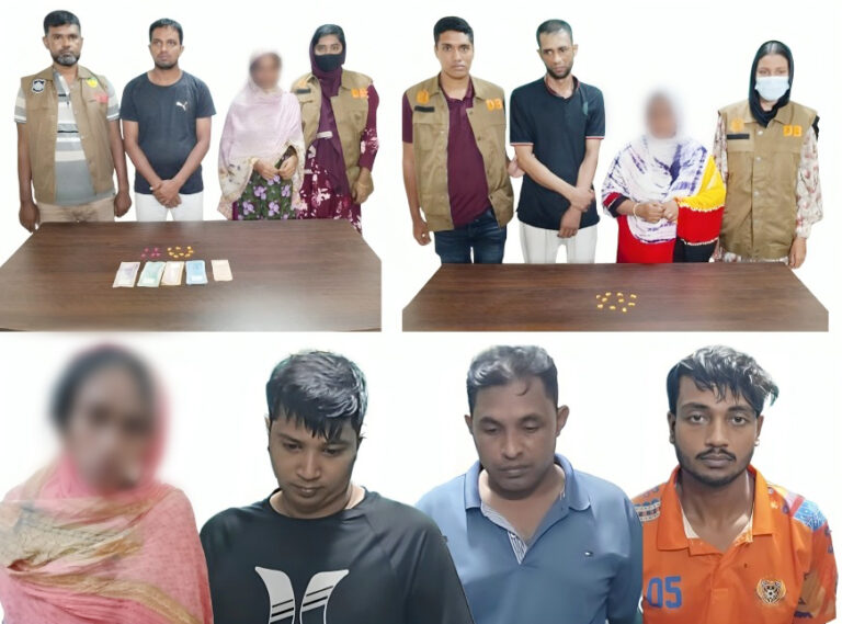 রাজশাহীতে পৃথক মাদকবিরোধী অভিযানে নারীসহ ১০ জন গ্রেপ্তার