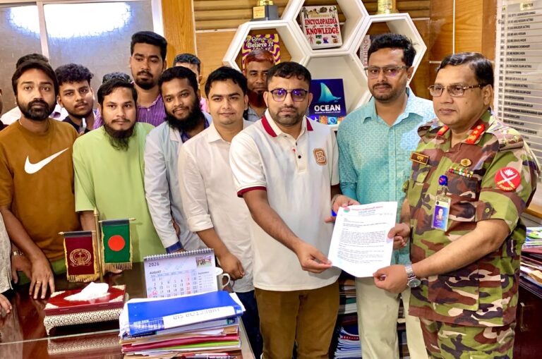 রামেক হাসপাতাল  অনিয়ম ও অ্যাম্বুলেন্স সিন্ডিকেটের দৌরাত্ম্য বন্ধের দাবিতে ছাত্রদলের স্মারকলিপি