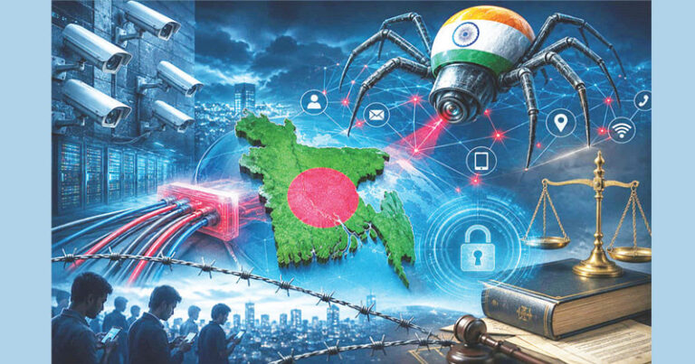 নজরদারি করতে পারবে ‘র’, আইবি, এনআইএ, সিবিআইসহ ১০টি সংস্থা আইটিসির মাধ্যমে ৮ বছরে ভারতে গেছে ২৫০ মিলিয়ন ডলার ভারতের হাতে বাংলাদেশের ডিজিটাল সার্বভৌমত্ব