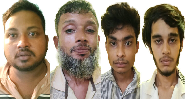 নগরীতে পুলিশের অভিযানে ৪ মাদক কারবারী গ্রেপ্তার