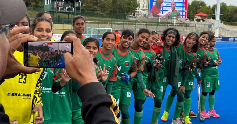 উইমেন’স জুনিয়র এশিয়া কাপ হকির শেষটা জয়ে রাঙাল বাংলাদেশ