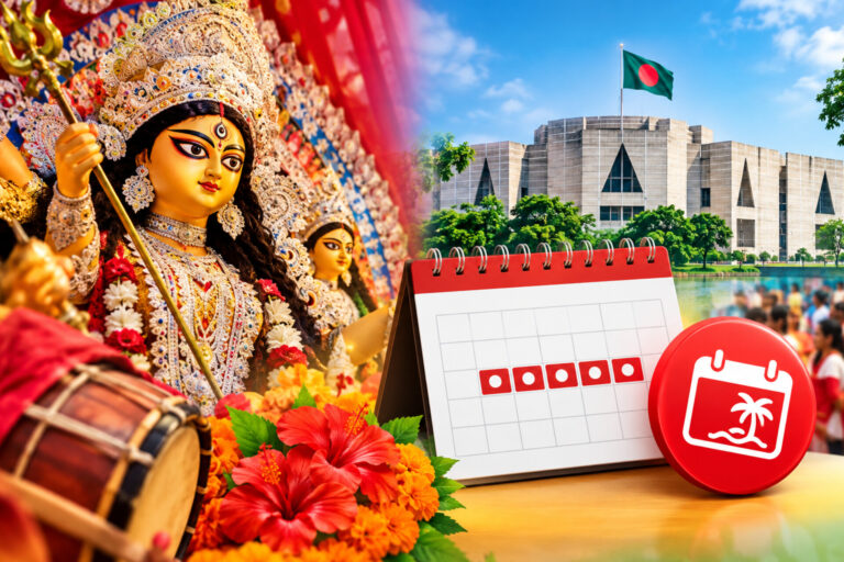 দুর্গাপূজায় ছুটি  টানা পাঁচ  দিনের ছুটি