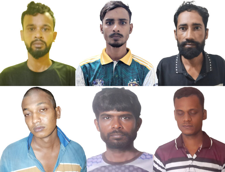 রাজশাহীতে মাদকবিরোধী অভিযানে ৭ জন গ্রেপ্তার