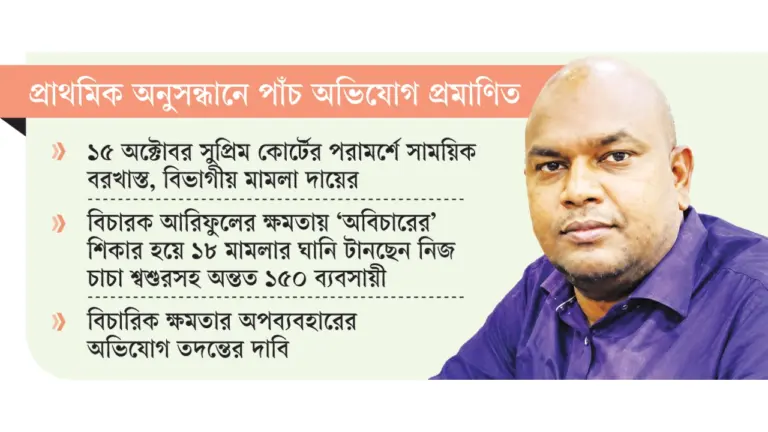 জাল রায়, ভুয়া সমন তৈরি ও নথি গায়েবে জড়িত বিচারক আরিফুল