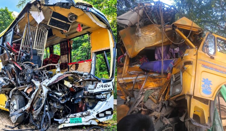 বড়াইগ্রামে বাস-ট্রাক মুখোমুখি সংঘর্ষে নিহত ১৪, আহত ২৫    